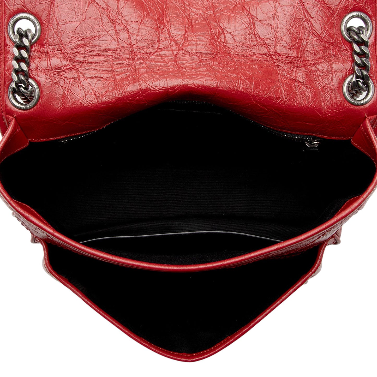 Saint Laurent Crinkled Calfskin Monogram Niki Medium Shoulder Bag (SHF-yRZdIA)