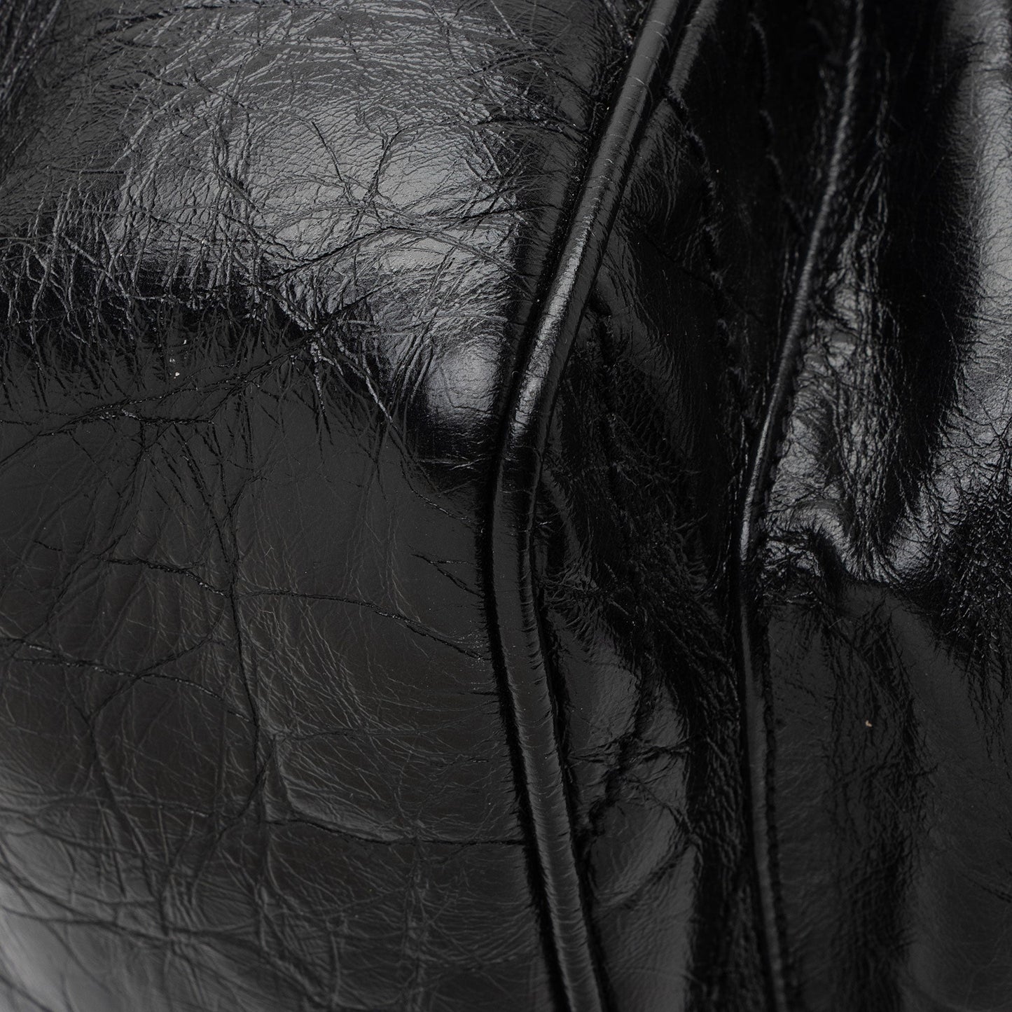 Saint Laurent Crinkled Calfskin Monogram Niki Medium Shoulder Bag
