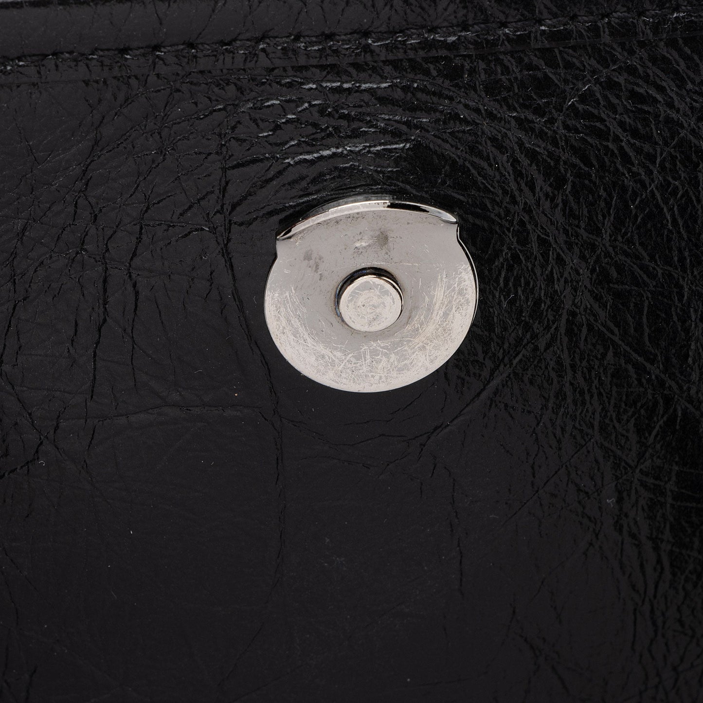Saint Laurent Crinkled Calfskin Monogram Niki Medium Shoulder Bag