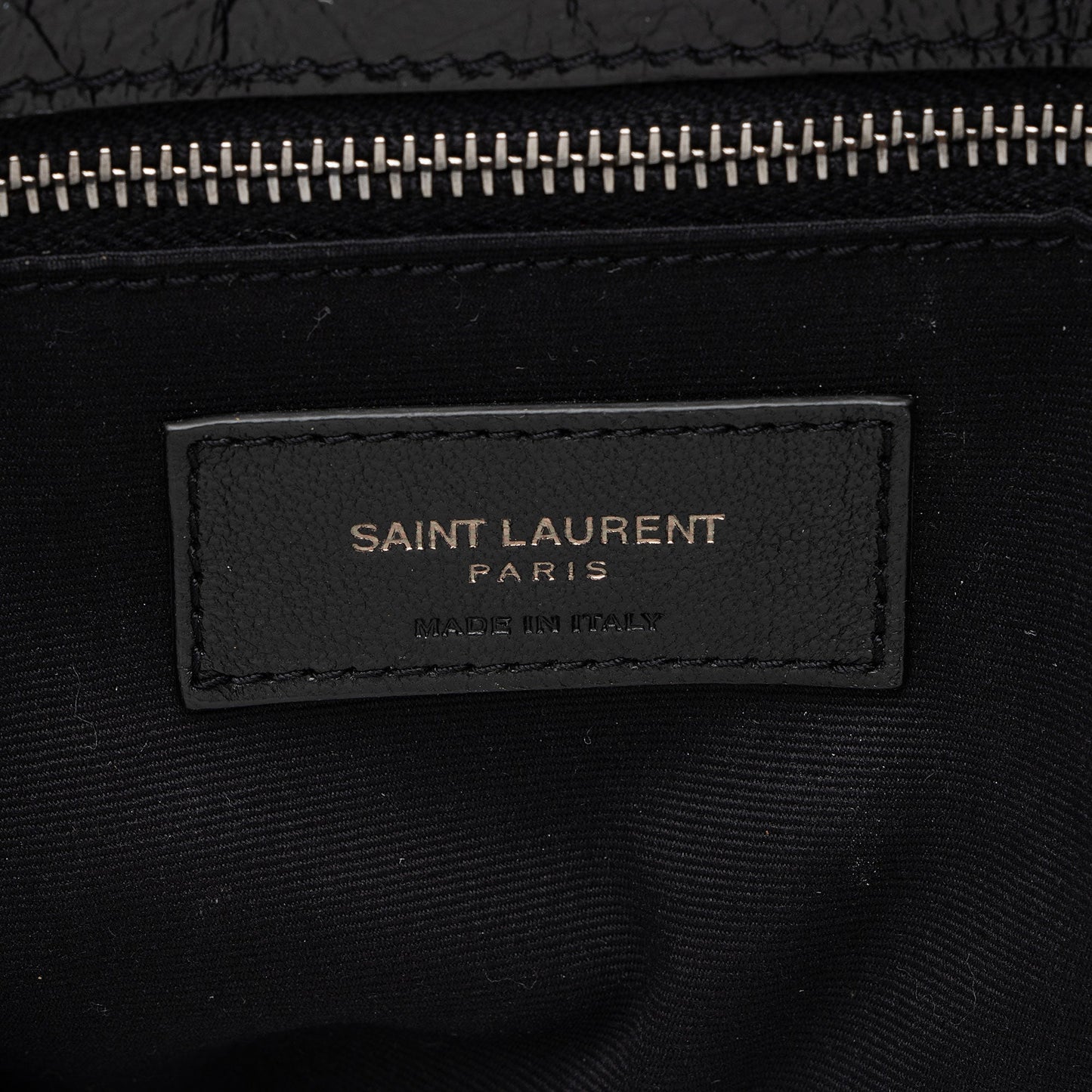Saint Laurent Crinkled Calfskin Monogram Niki Medium Shoulder Bag