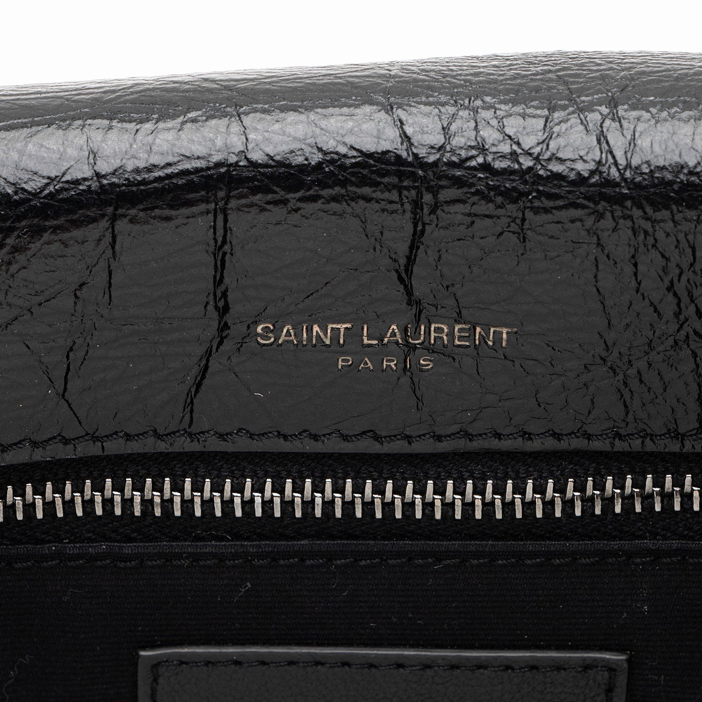 Saint Laurent Crinkled Calfskin Monogram Niki Medium Shoulder Bag