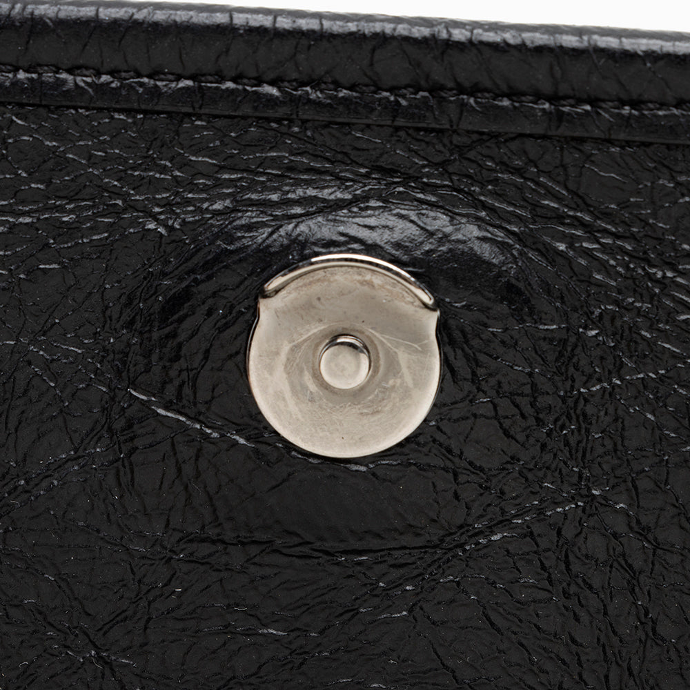 Saint Laurent Crinkled Calfskin Niki Chain Wallet (SHF-18521)