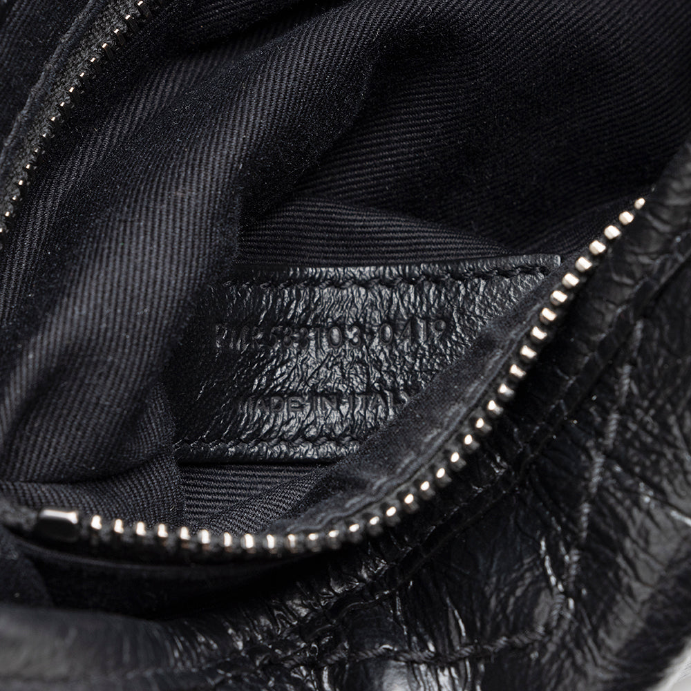 Saint Laurent Crinkled Calfskin Niki Chain Wallet (SHF-18521)