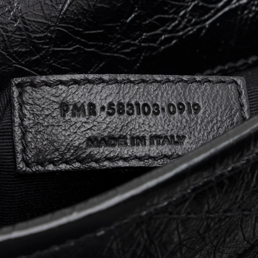 Saint Laurent Crinkled Calfskin Niki Chain Wallet (SHF-21363)