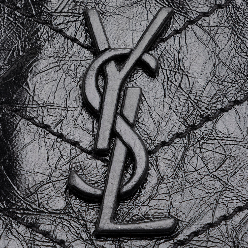Saint Laurent Crinkled Calfskin Niki Chain Wallet (SHF-21363)