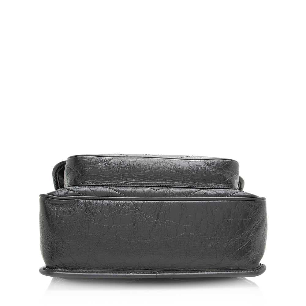 Saint Laurent Crinkled Calfskin Niki Medium Shoulder Bag (SHF-20293)