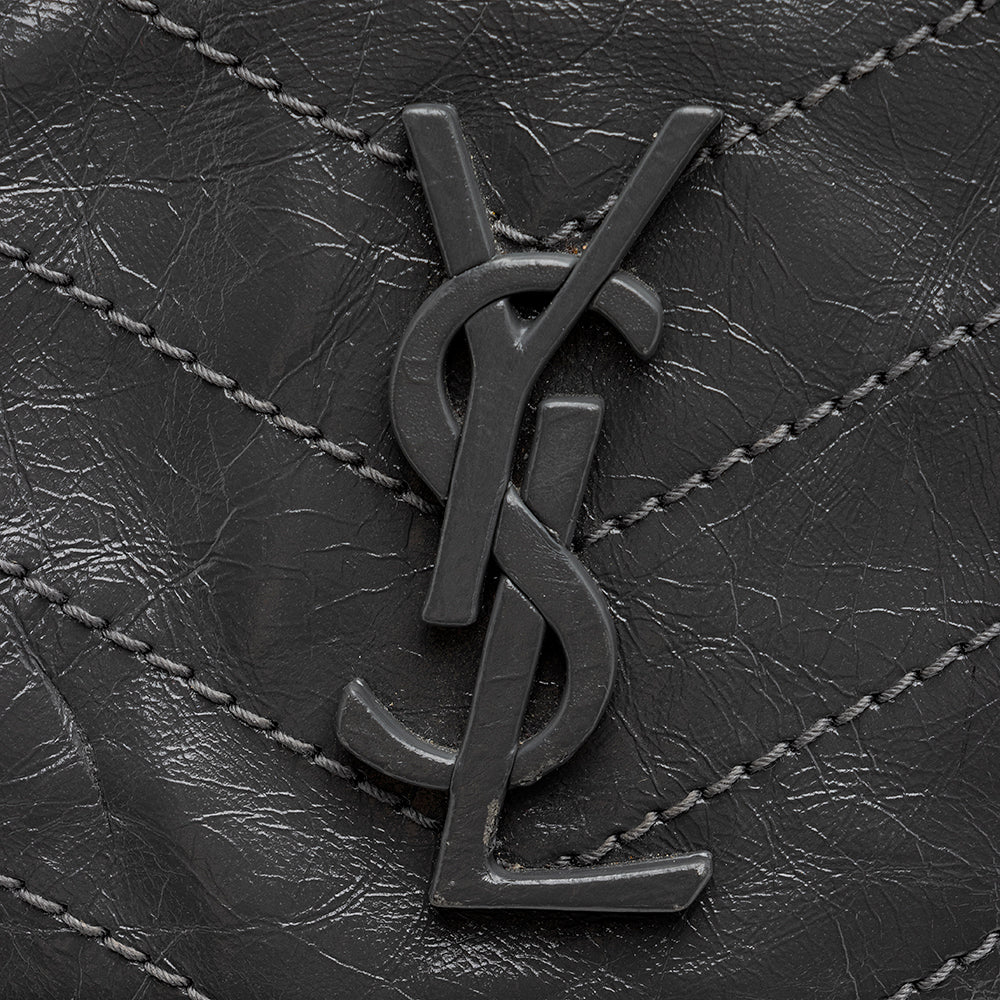 Saint Laurent Crinkled Calfskin Niki Medium Shoulder Bag (SHF-20293)