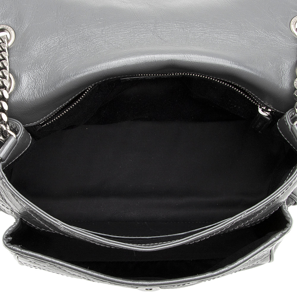 Saint Laurent Crinkled Calfskin Niki Medium Shoulder Bag (SHF-20293)