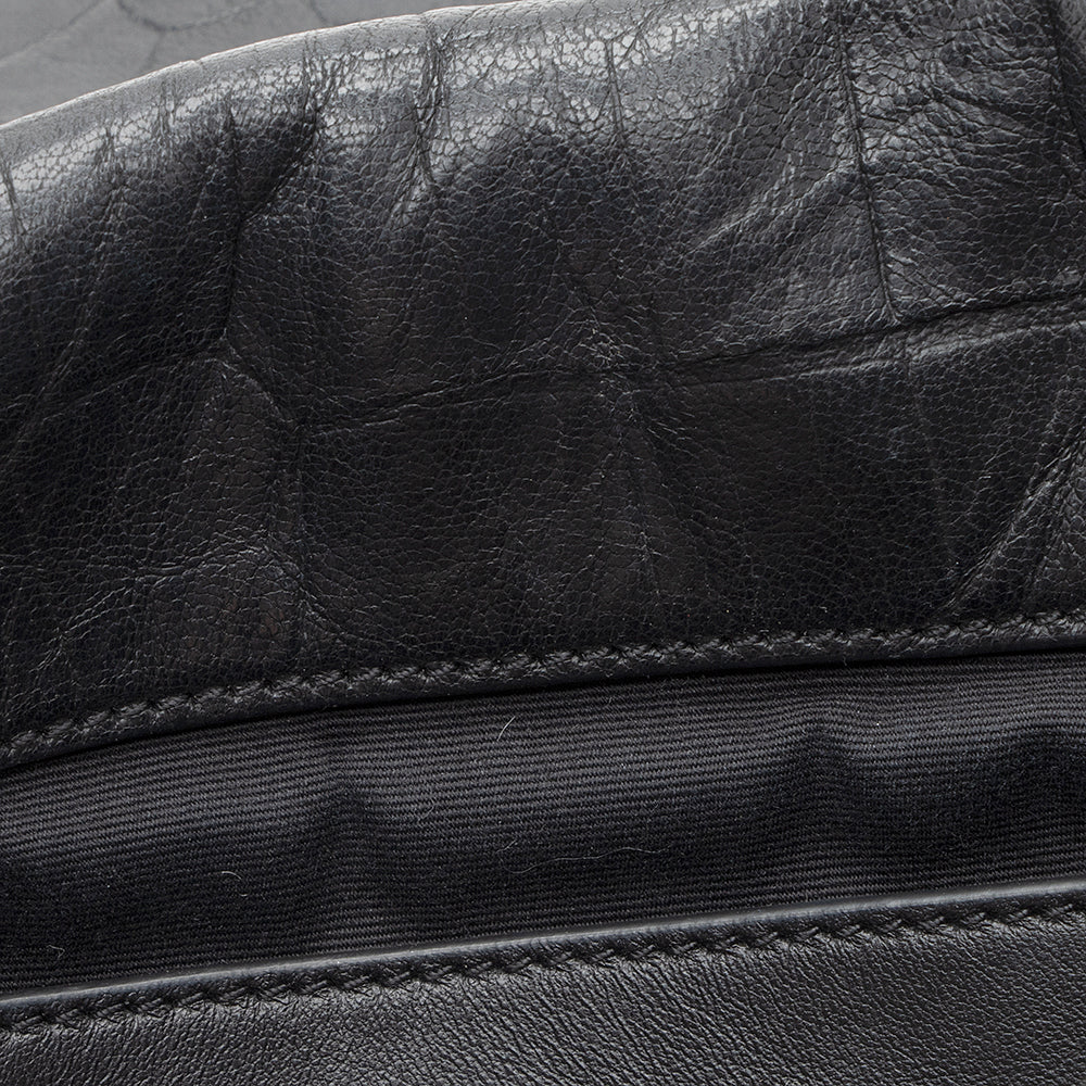 Saint Laurent Croc Embossed Calfskin West Hollywood Flap Bag (SHF-19064)