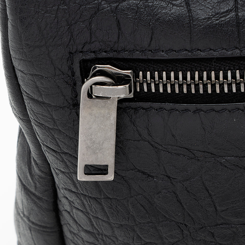 Saint Laurent Croc Embossed Calfskin West Hollywood Shoulder Bag (SHF-18311)