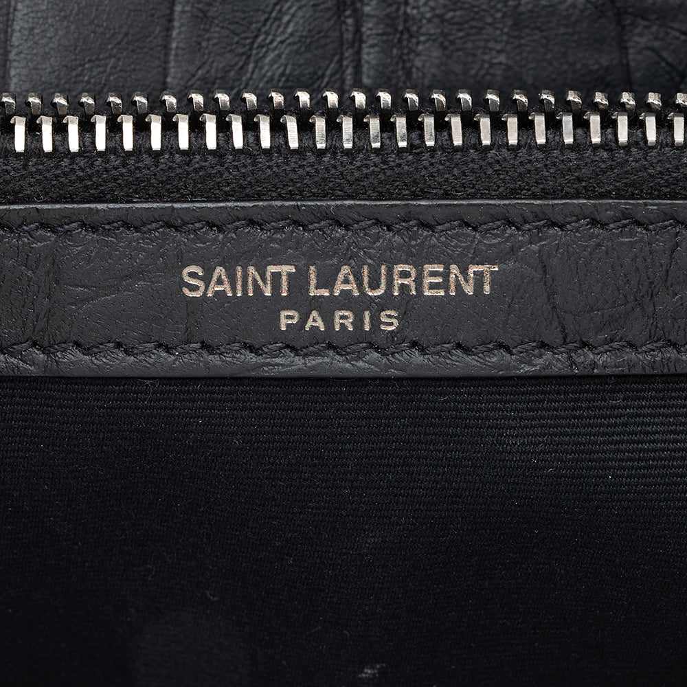 Saint Laurent Croc Embossed Calfskin West Hollywood Shoulder Bag (SHF-18311)