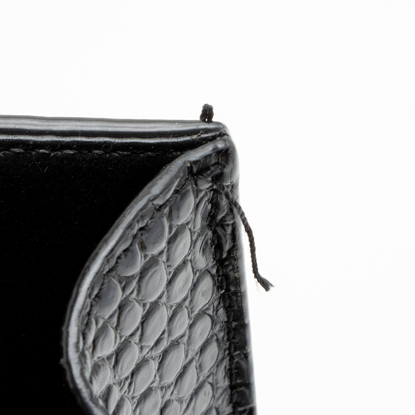 Saint Laurent Croc Embossed Leather Monogram Cassandra Mini Top Handle