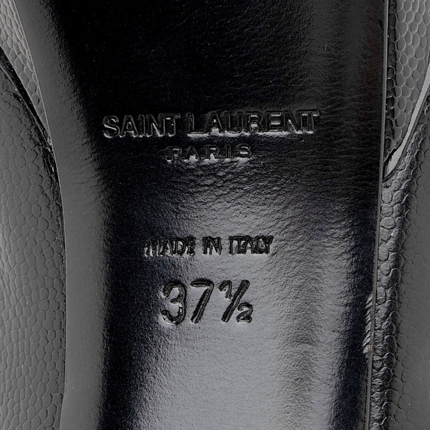 Saint Laurent Grained Calfskin Janis Platform Pumps - Size 7.5 / 37.5 (SHF-CltUy4)