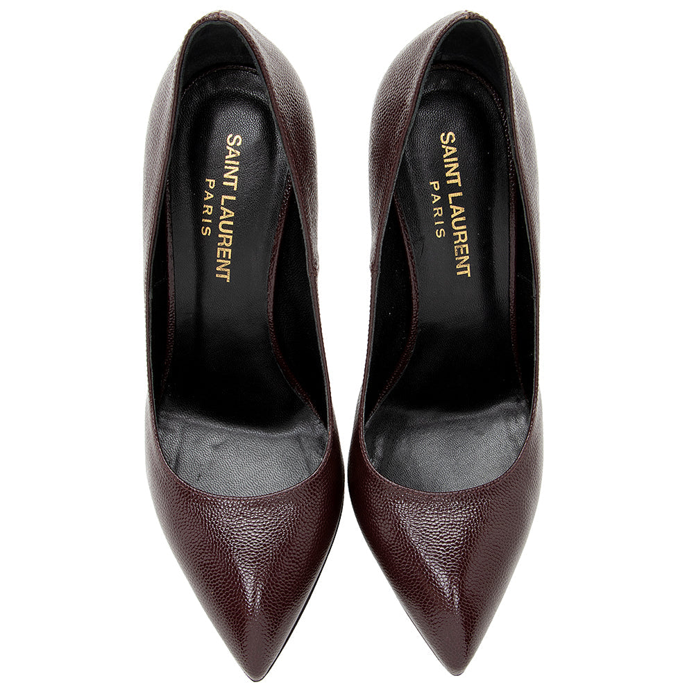 Saint Laurent Grained Calfskin Janis Pumps - Size 6 / 36 (SHF-19326)