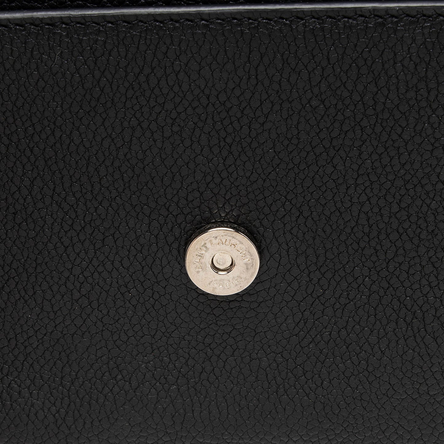 Saint Laurent Grained Calfskin Monogram Sunset Medium Shoulder Bag (SHF-NWQ0FK)