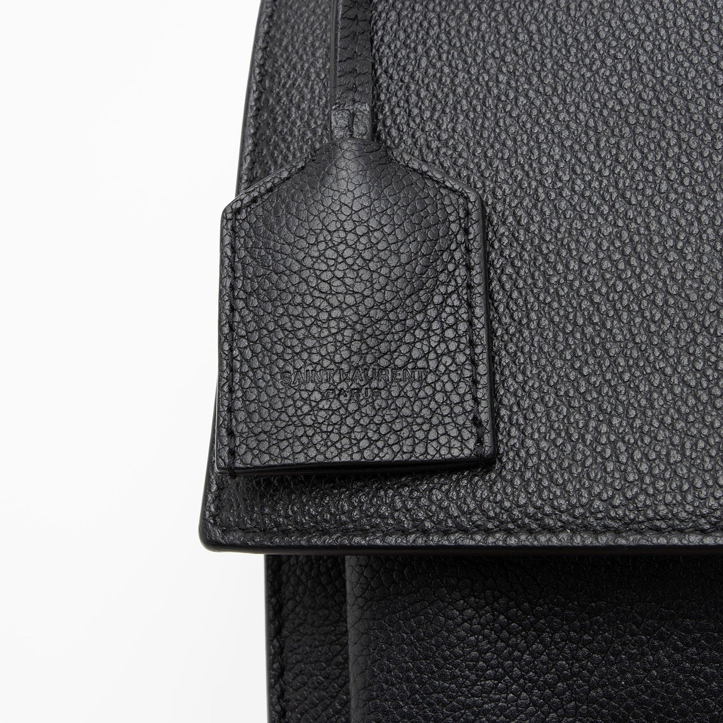 Saint Laurent Grained Calfskin Monogram Sunset Medium Shoulder Bag (SHF-NWQ0FK)