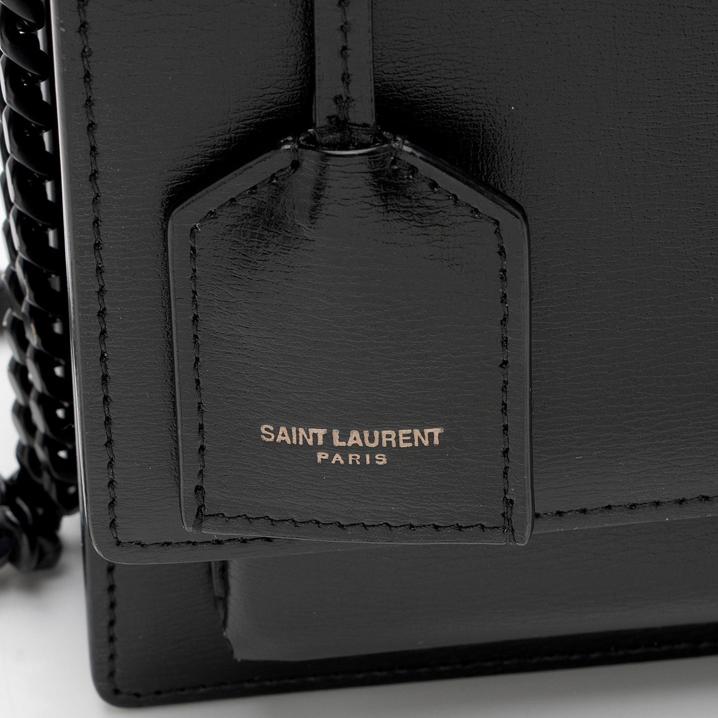 Saint Laurent Grained Calfskin Monogram Sunset Medium Shoulder Bag (SHF-OLGtVP)