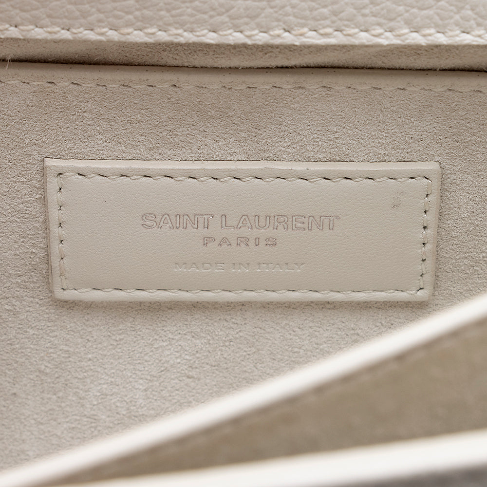 Saint Laurent Grained Calfskin Sunset Medium Shoulder Bag (SHF-15994)