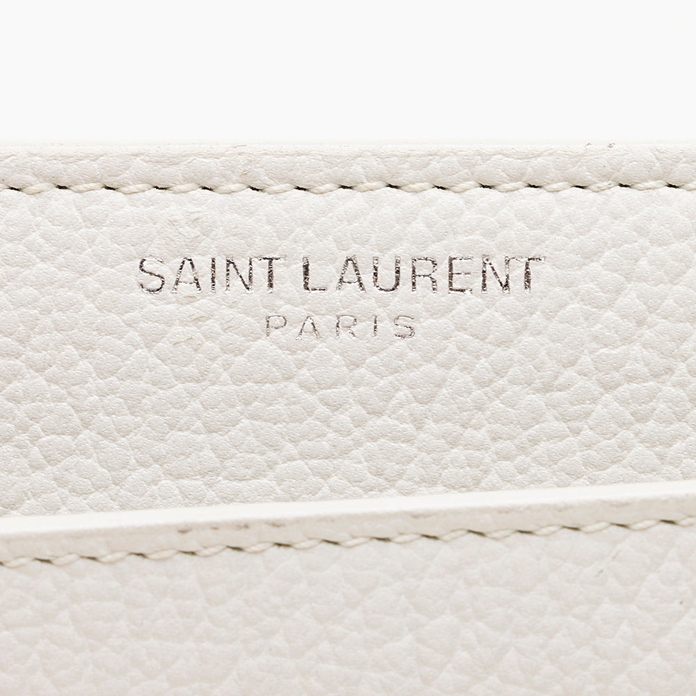 Saint Laurent Grained Calfskin Sunset Medium Shoulder Bag (SHF-15994)