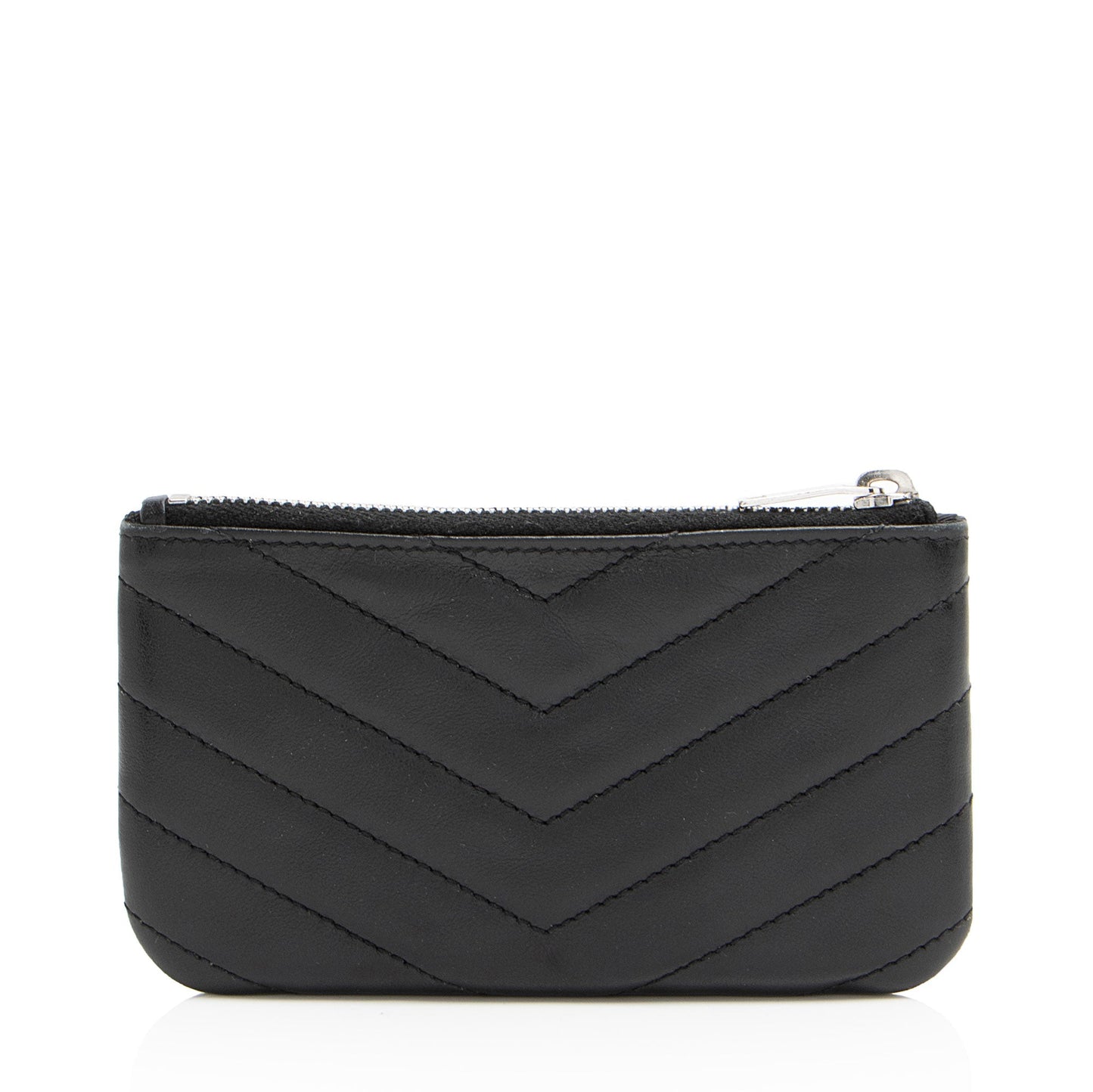 Saint Laurent Lambskin Monogram Cassandre Key Pouch