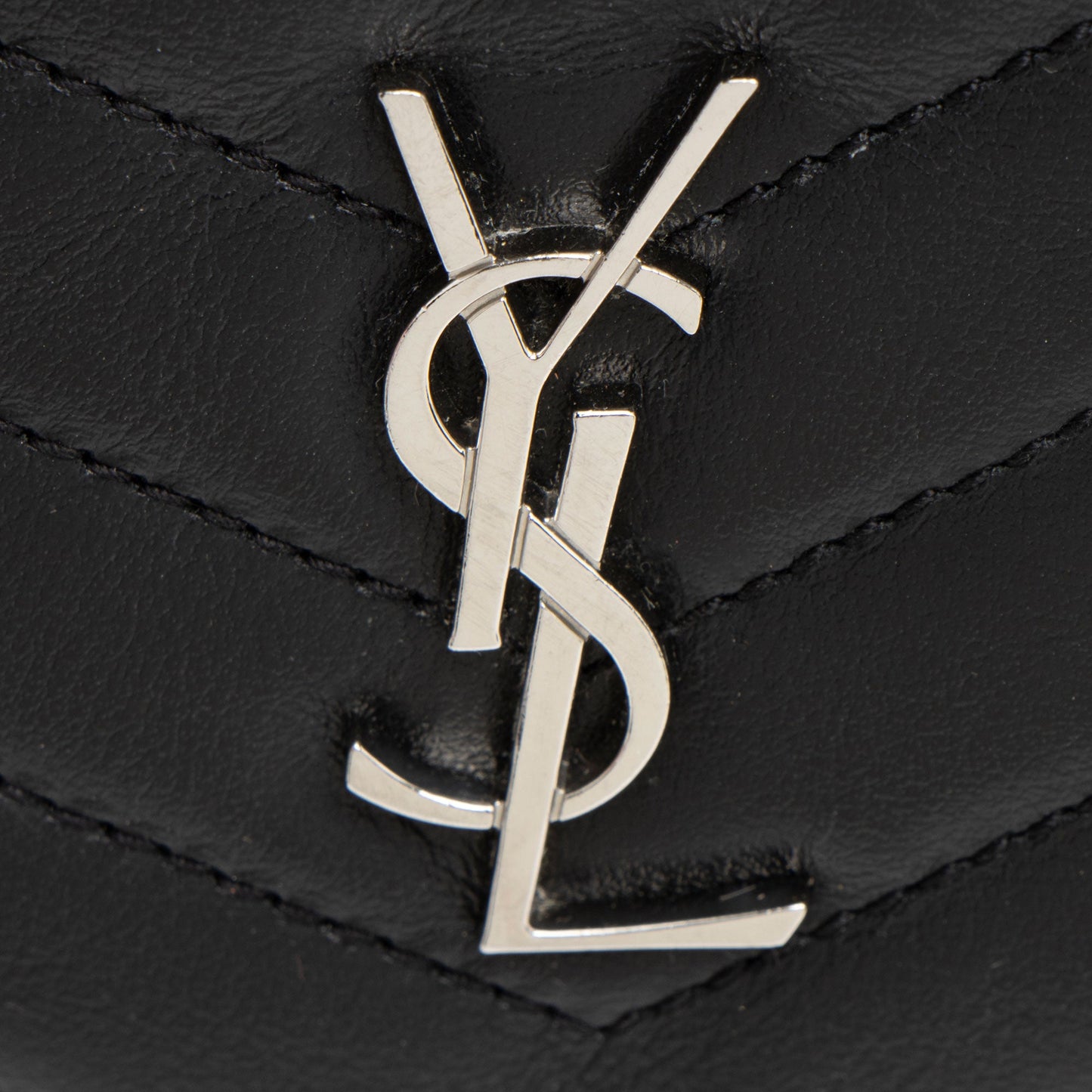 Saint Laurent Lambskin Monogram Cassandre Key Pouch