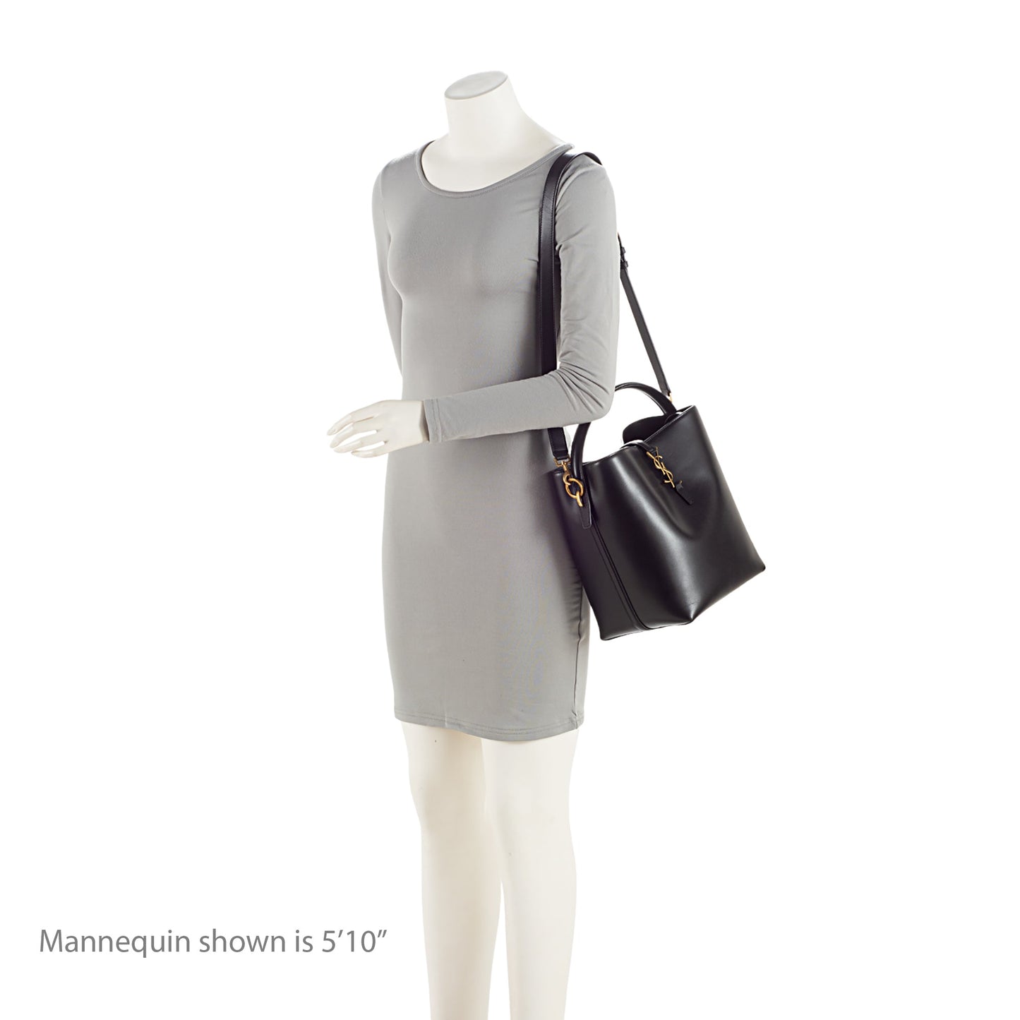 Saint Laurent Calfskin Monogram Le 37 Bucket Bag (SHF-U75VCF)