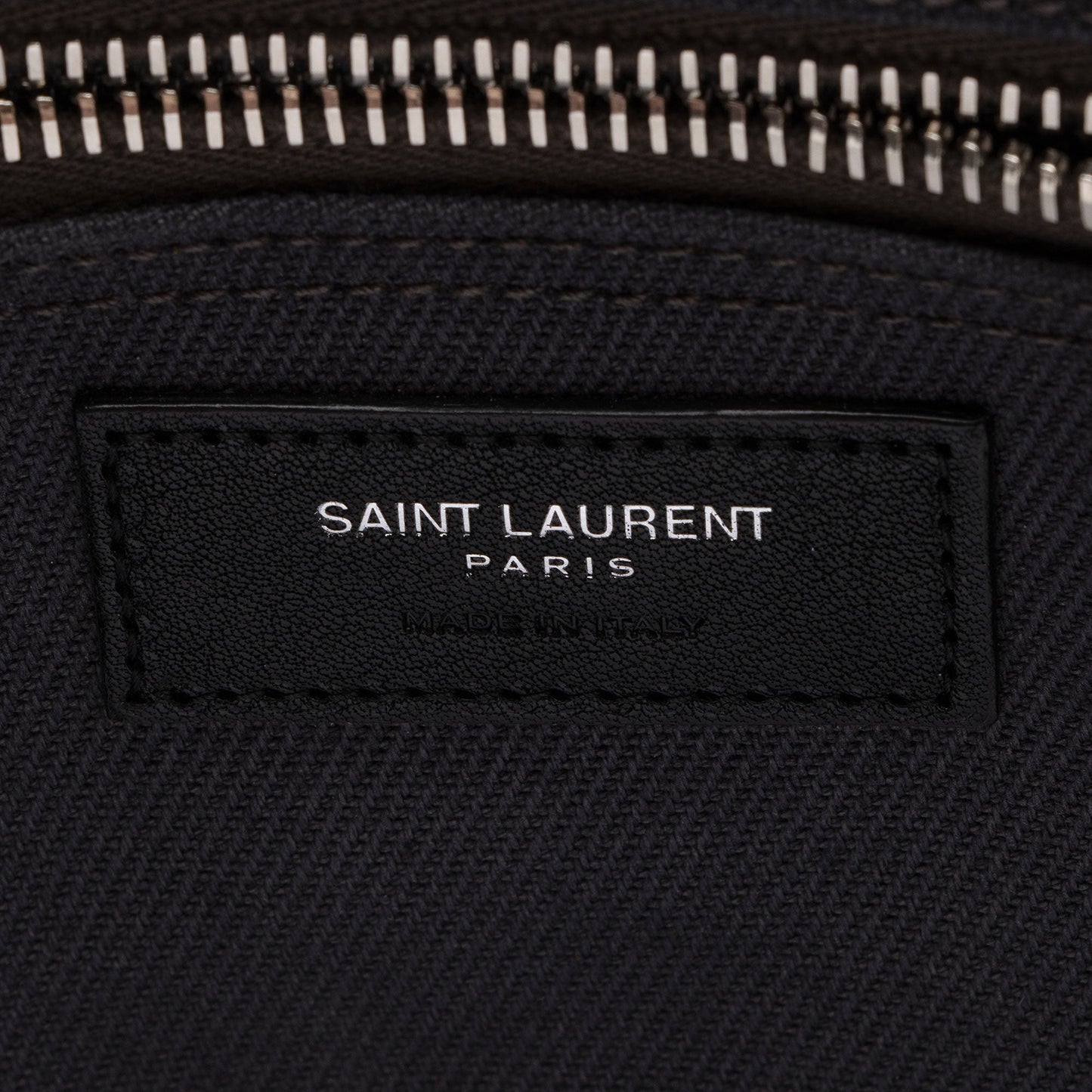 Saint Laurent Linen Calfskin Rive Gauche N/S Tote (SHF-s008io)