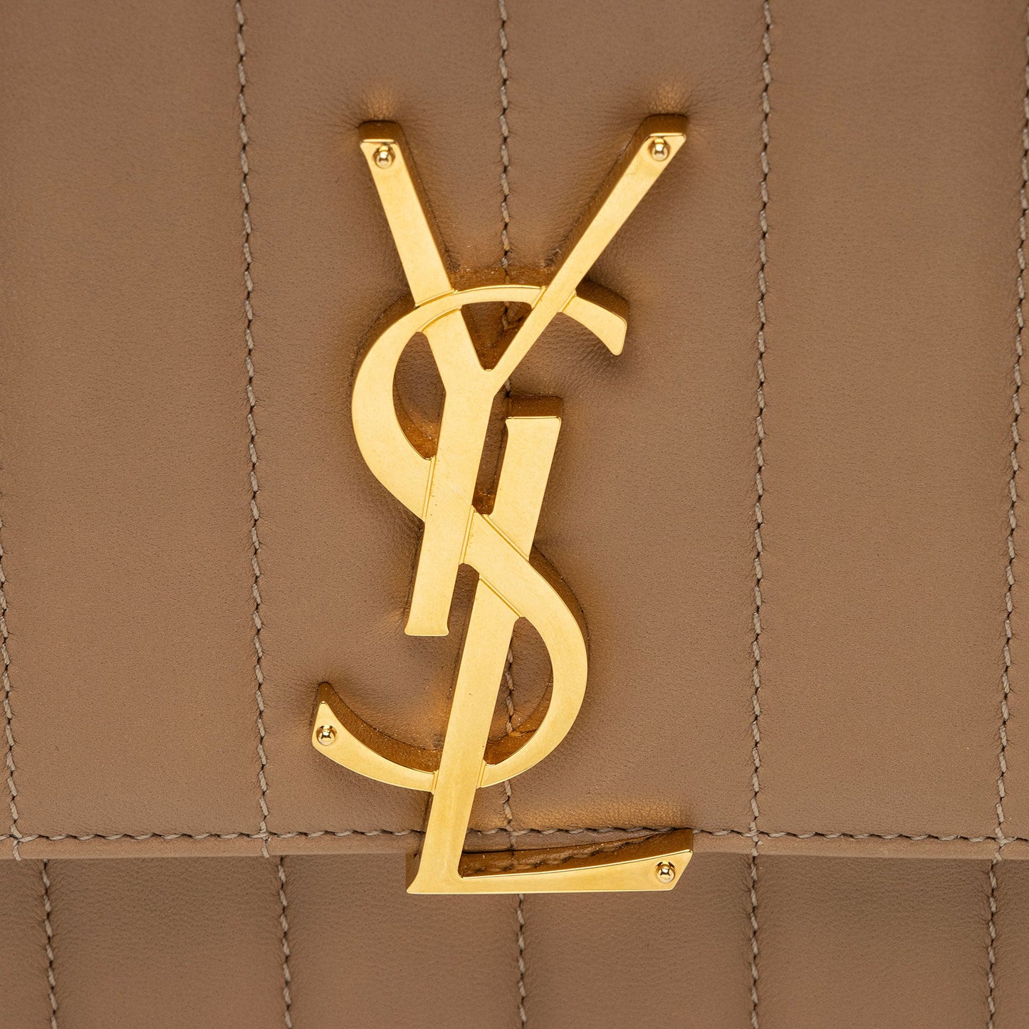 Saint Laurent Matalasse Calfskin Monogram Vicky Medium Shoulder Bag