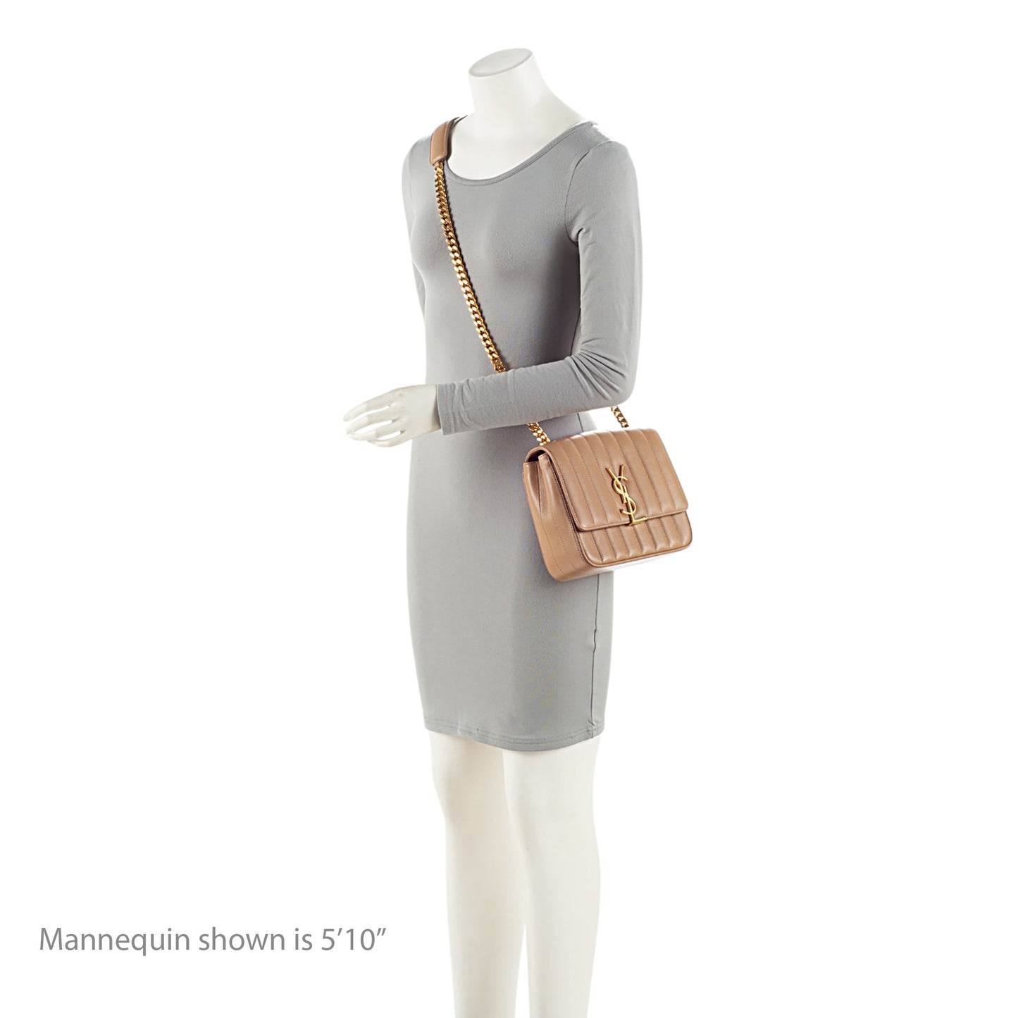 Saint Laurent Matalasse Calfskin Monogram Vicky Medium Shoulder Bag