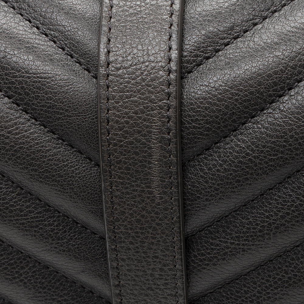 Saint Laurent Matelasse Calfskin Monogram College Large Shoulder Bag (SHF-19382)