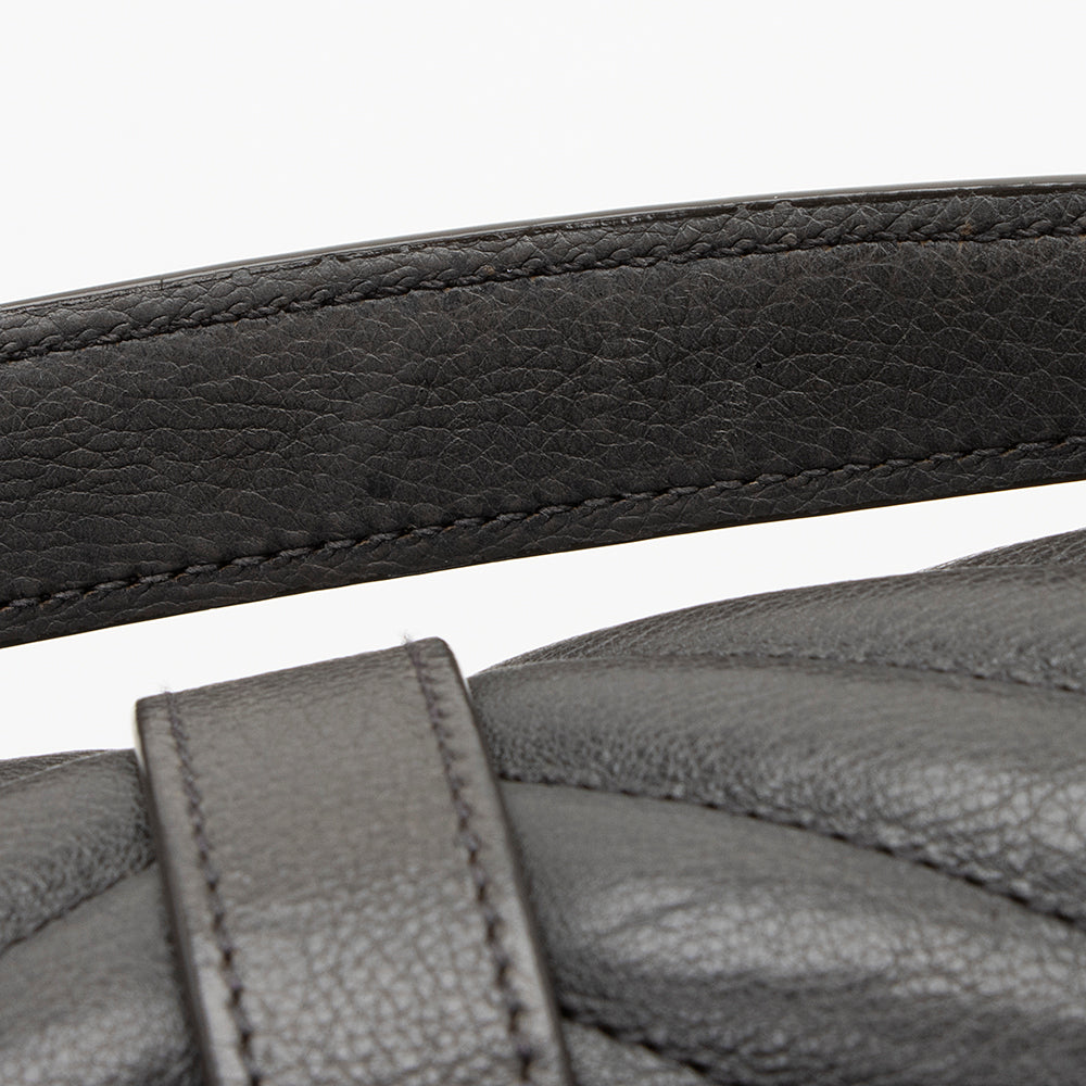 Saint Laurent Matelasse Calfskin Monogram College Large Shoulder Bag (SHF-19382)