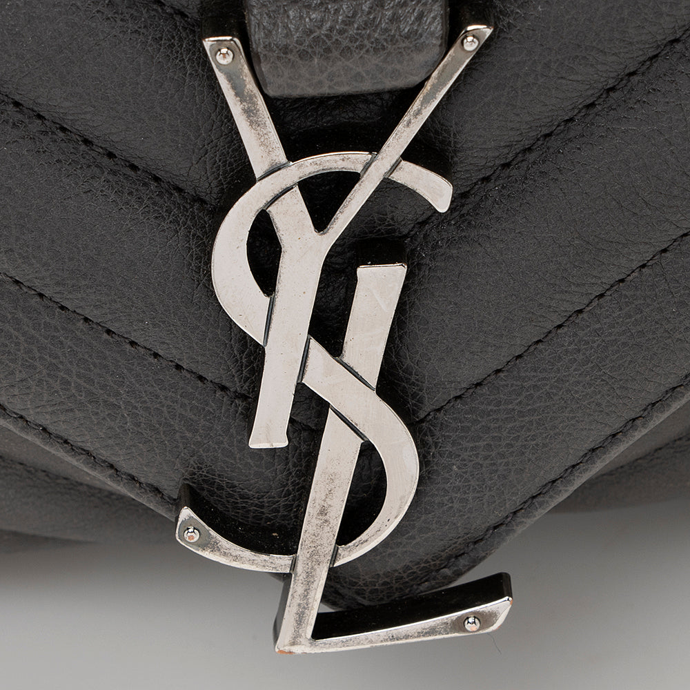 Saint Laurent Matelasse Calfskin Monogram College Large Shoulder Bag (SHF-19382)