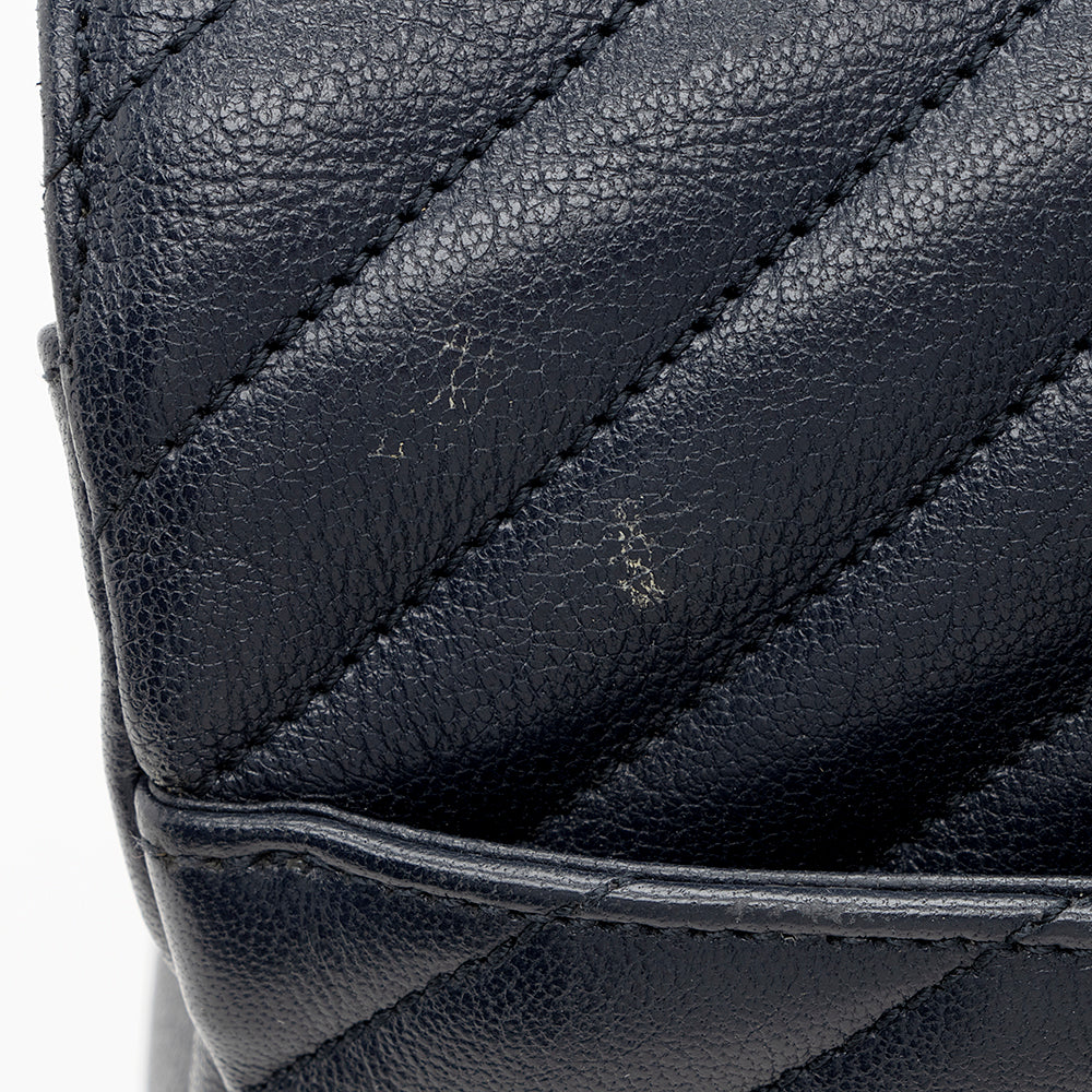 Saint Laurent Matelasse Calfskin Classic Monogram College Large Shoulder Bag (SHF-18581)