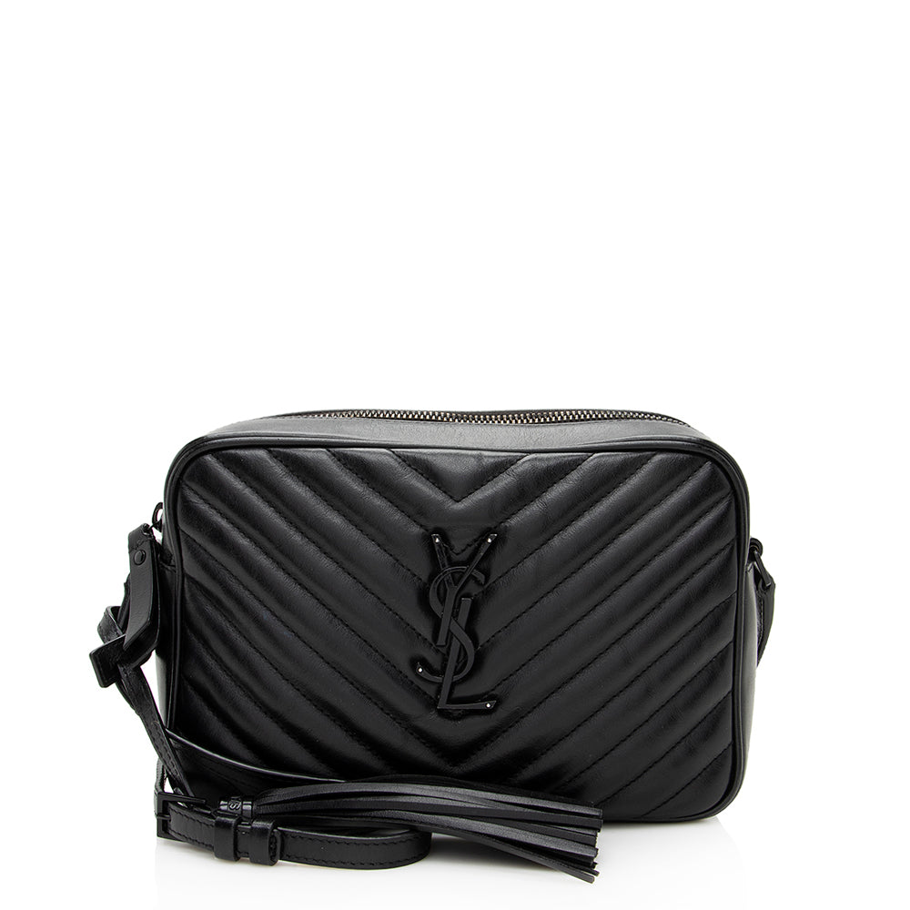 Saint Laurent Matelasse Calfskin Lou Camera Bag (SHF-19945)
