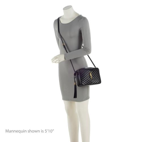 Saint Laurent Matelasse Calfskin Monogram Lou Camera Bag (SHF-23153)
