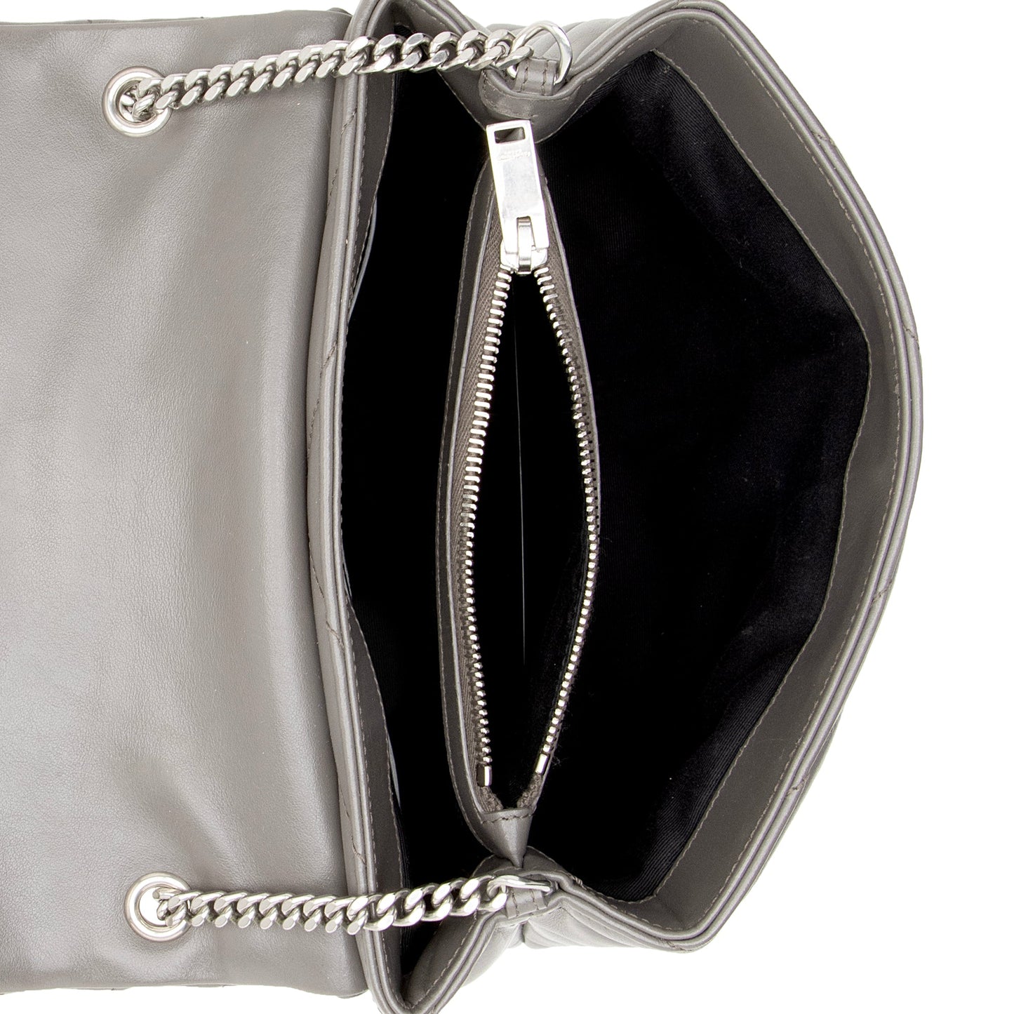 Saint Laurent Matelasse Calfskin LouLou Chain Small Crossbody Bag (SHF-22723)