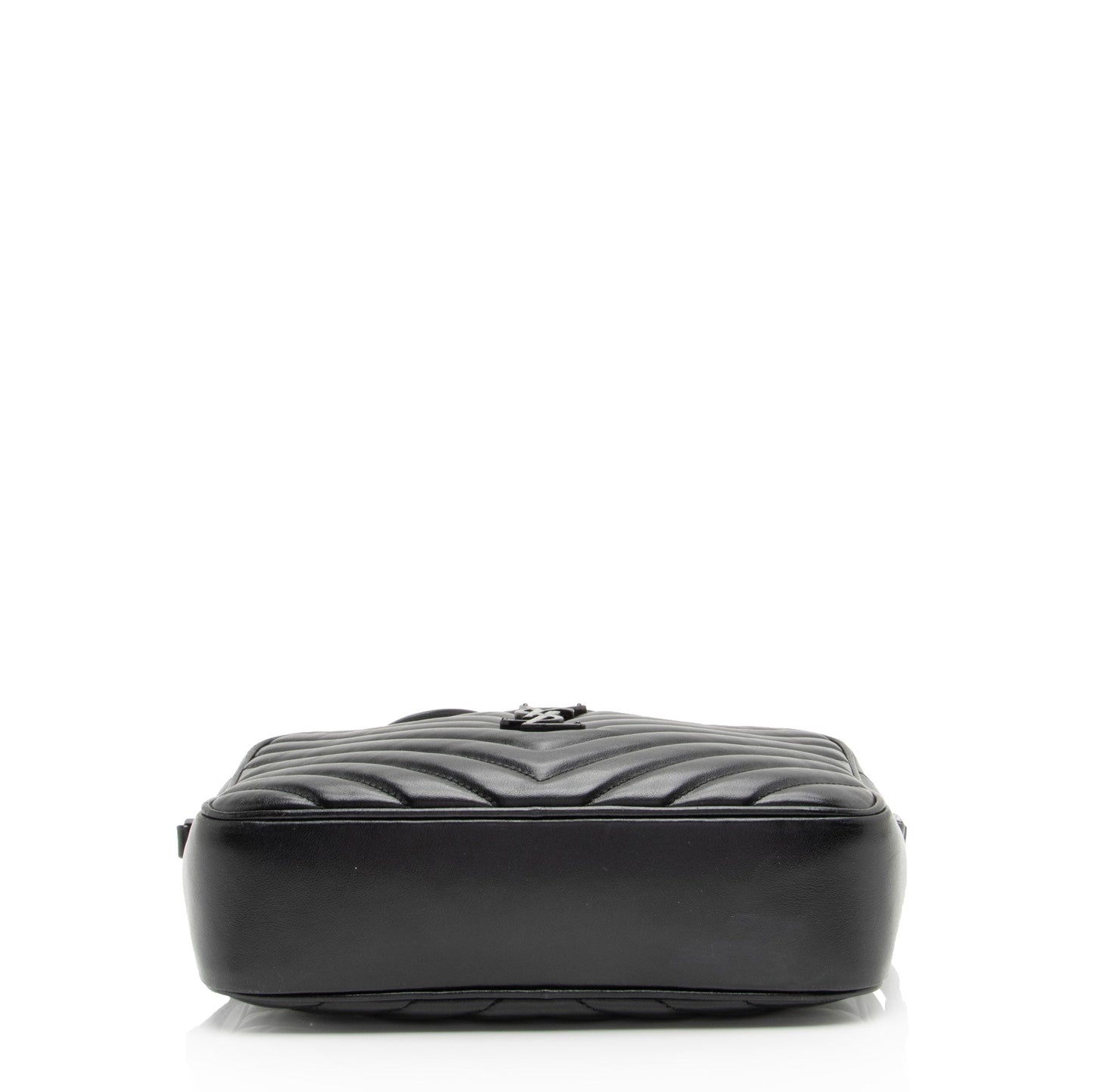Saint Laurent Matelasse Calfskin Matte Black Monogram Lou Camera Bag (SHF-APSLqT)