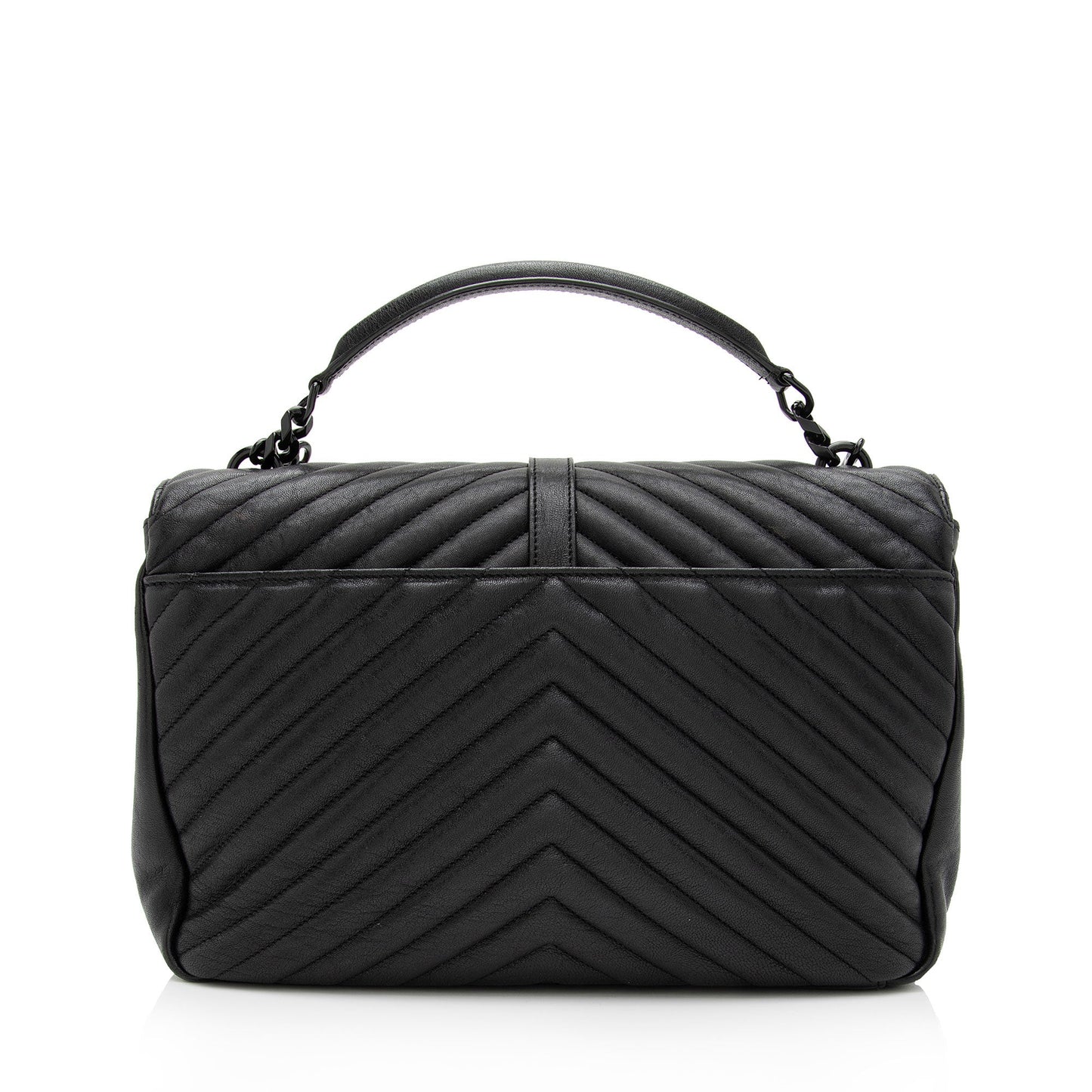 Saint Laurent Matelasse Calfskin Monogram College Large Shoulder Bag (SHF-NTG48D)