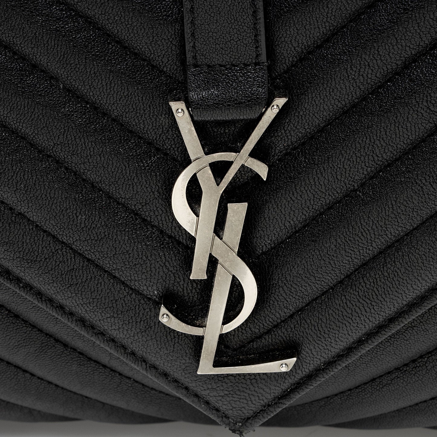 Saint Laurent Matelasse Calfskin Monogram College Large Shoulder Bag (SHF-6MZ4bL)
