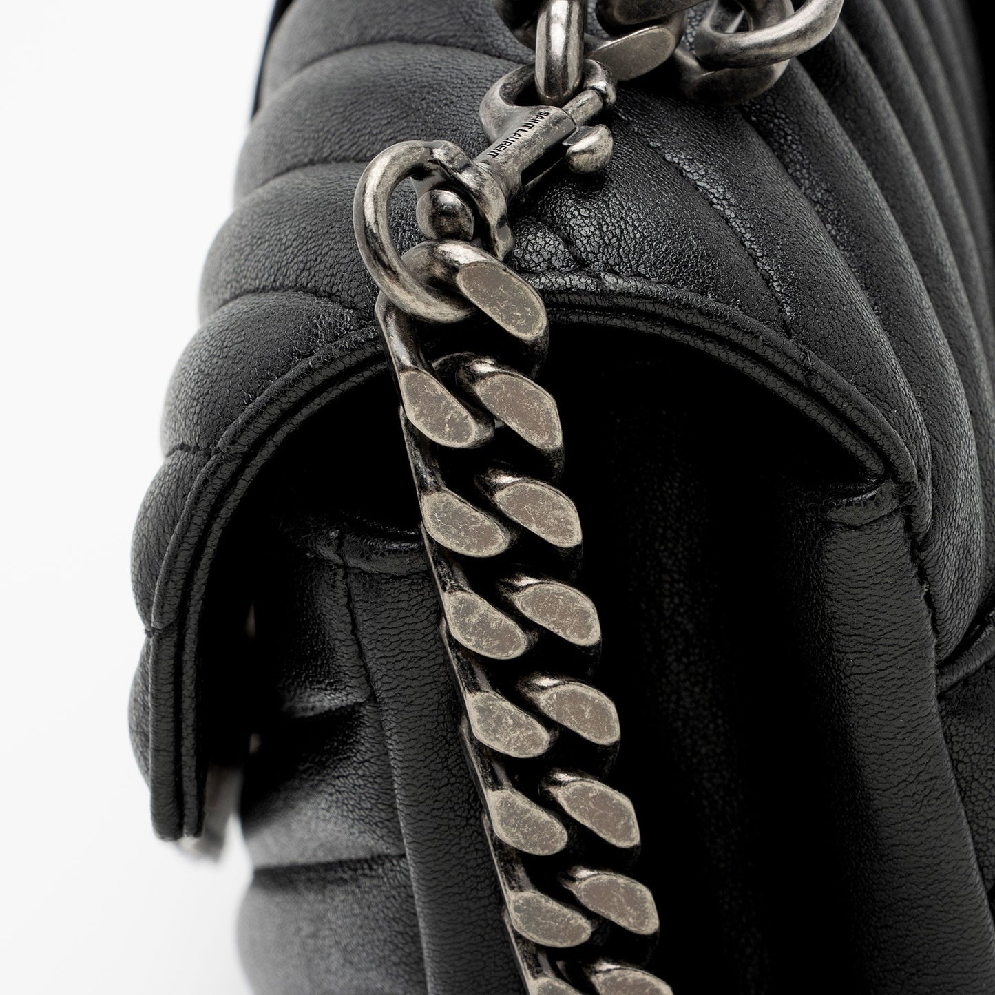 Saint Laurent Matelasse Calfskin Monogram College Large Shoulder Bag (SHF-6MZ4bL)