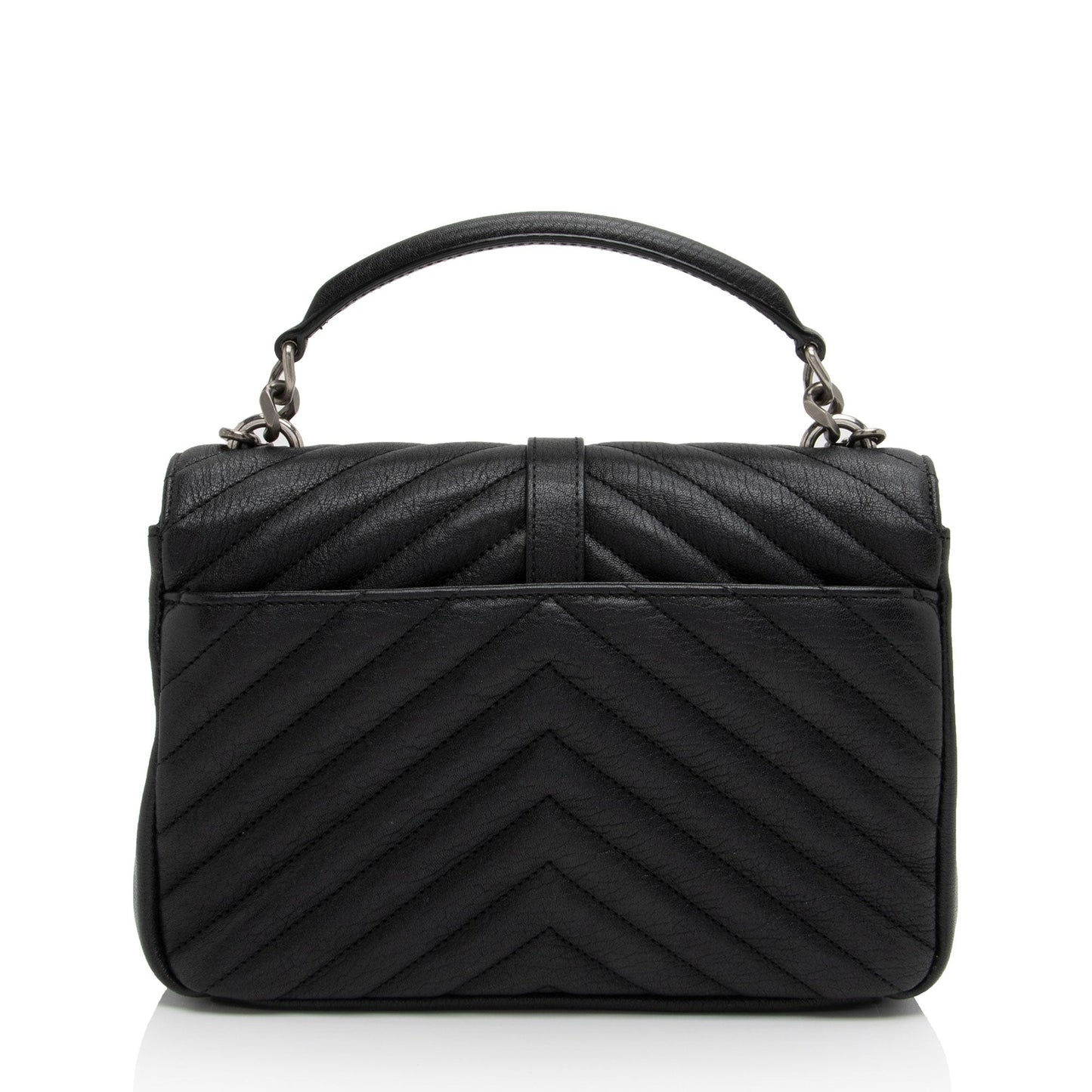 Saint Laurent Matelasse Calfskin Monogram College Medium Shoulder Bag (SHF-1hq9qs)