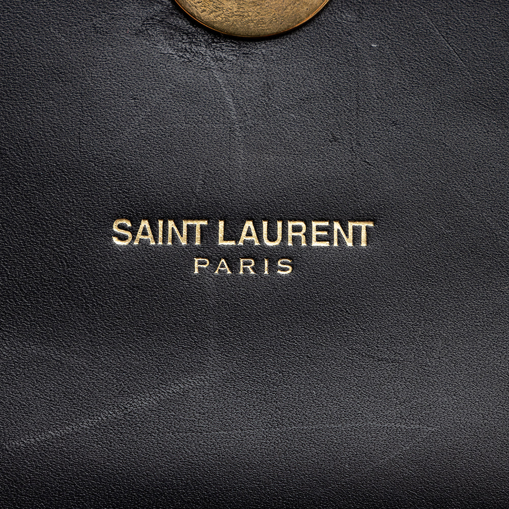 Saint Laurent Matelasse Calfskin Monogram Large Envelope Bag (SHF-19628)