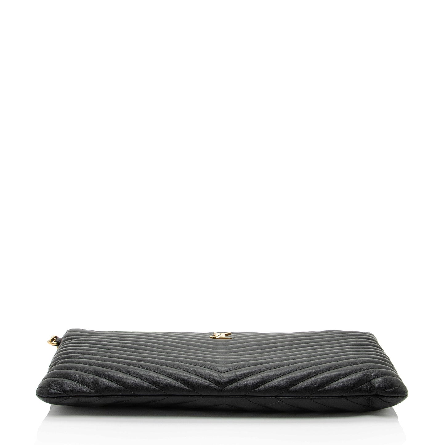 Saint Laurent Matelasse Calfskin Monogram Large Wristlet