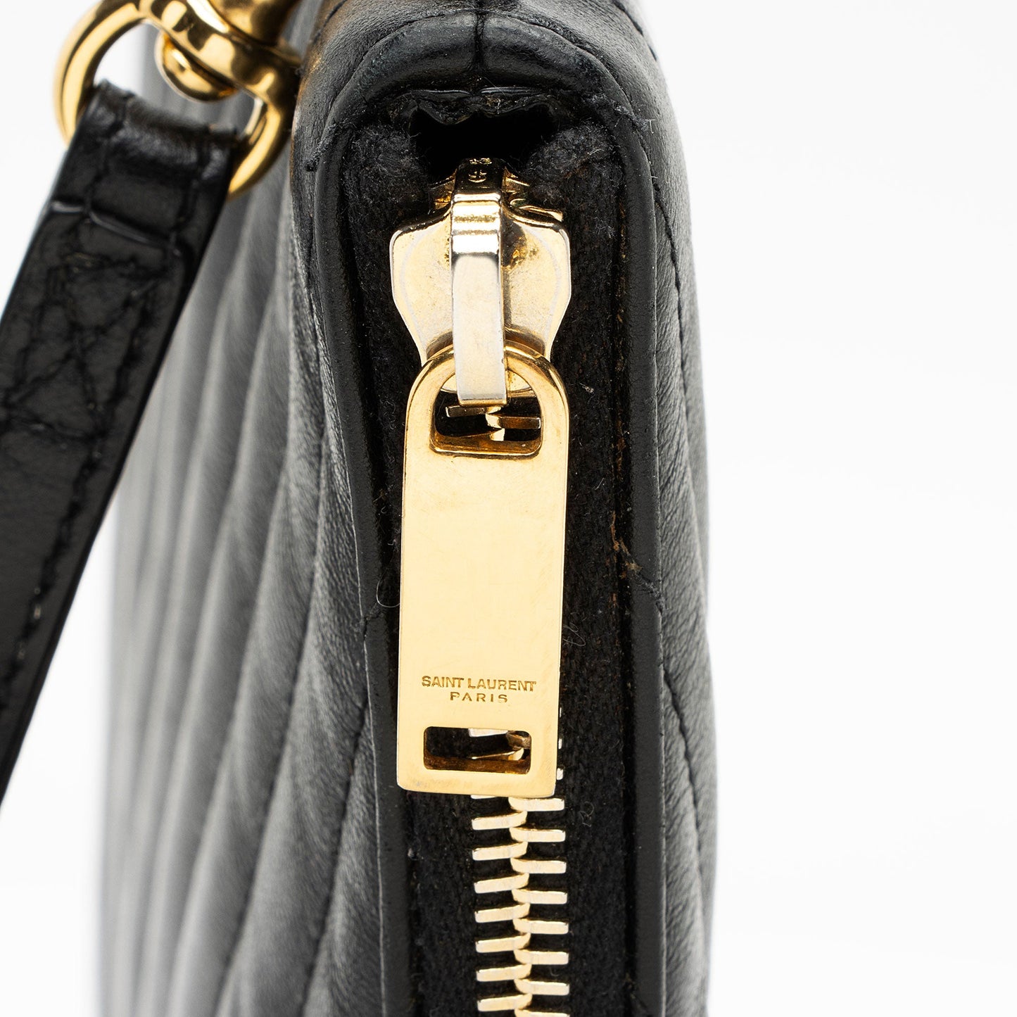 Saint Laurent Matelasse Calfskin Monogram Large Wristlet