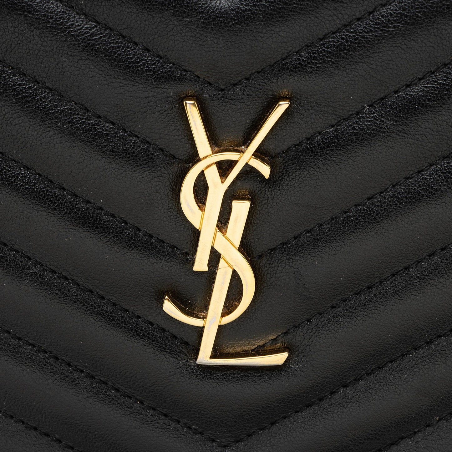 Saint Laurent Matelasse Calfskin Monogram Large Wristlet