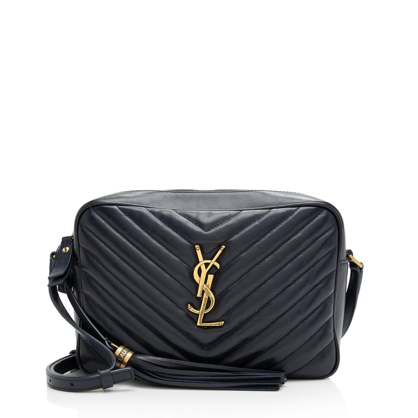 Saint Laurent Matelasse Calfskin Monogram Lou Camera Bag (SHF-aY71qS)