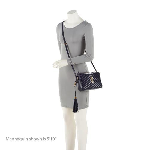 Saint Laurent Matelasse Calfskin Monogram Lou Camera Bag (SHF-aY71qS)