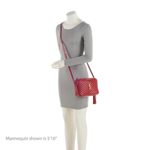 Saint Laurent Matelasse Calfskin Monogram Lou Camera Bag (SHF-G4BzPO)