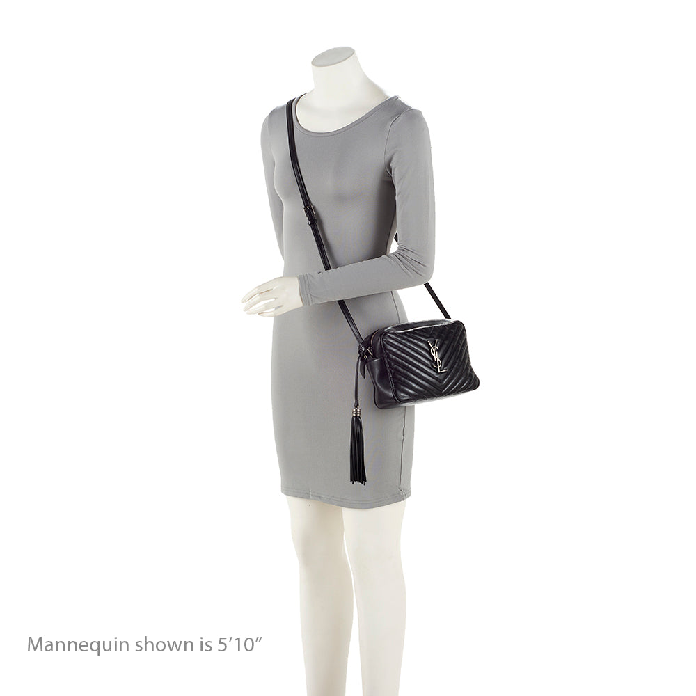 Saint Laurent Matelasse Calfskin Monogram Lou Camera Bag (SHF-rTeesm)