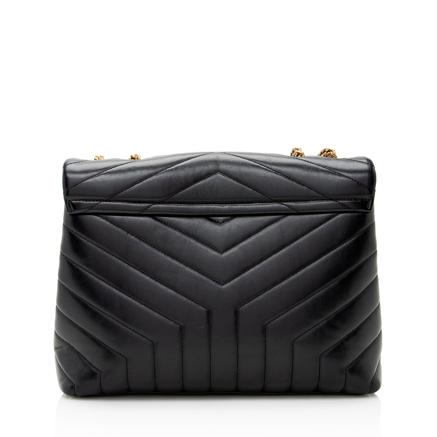 Saint Laurent Matelasse Calfskin Monogram LouLou Chain Medium Shoulder Bag (SHF-22303)